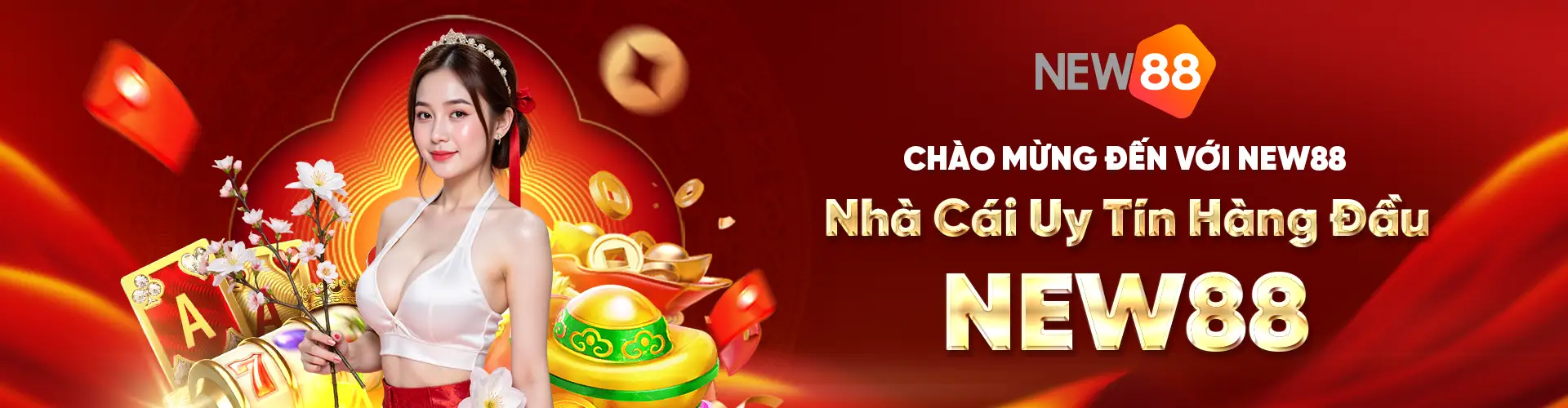 Banner New88 về Slot, Nổ hũ và Game bài